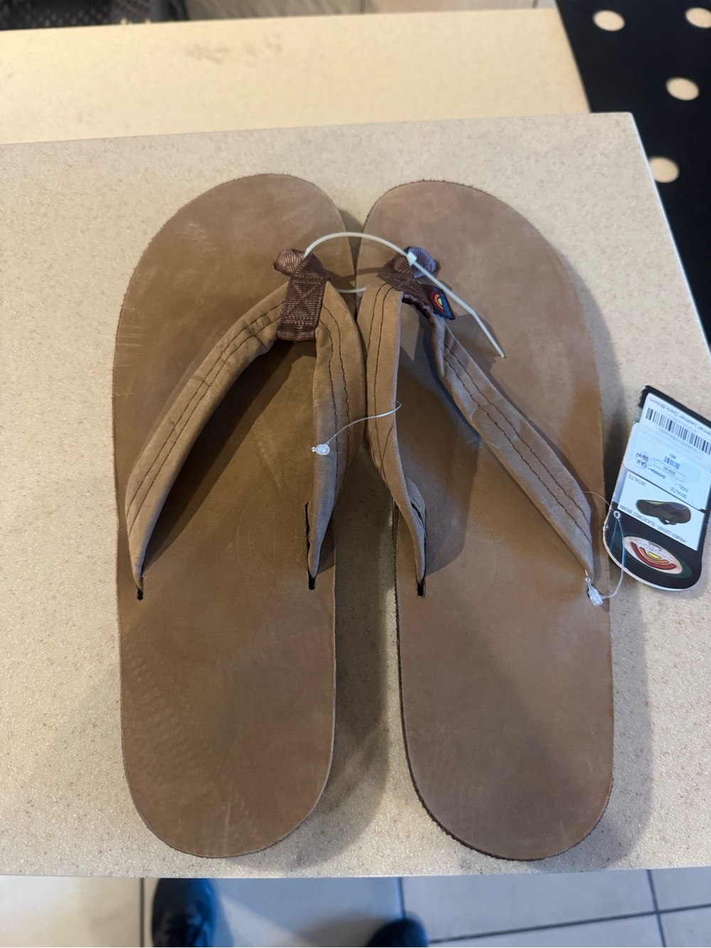 Rainbow Men's Brown Suede Flip-Flop Sandals